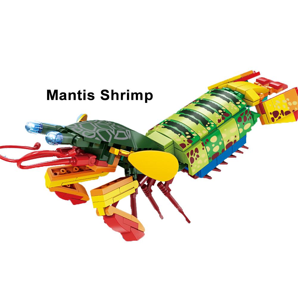 Marine Organism Building Blocks Toy - Explore and Build Educational Marine Organisms for Creative Collection Children's Series