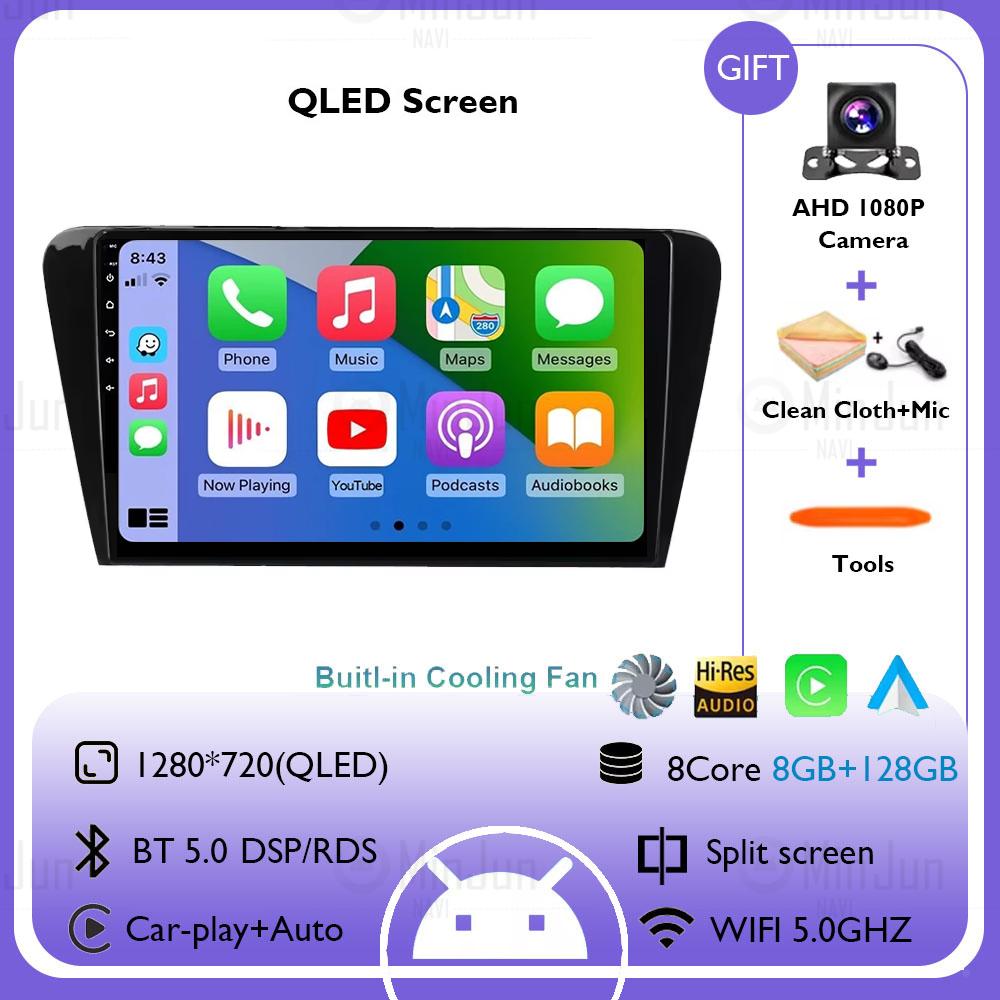 Android 14 Car Radio For VW Skoda Rapid 2013 2014 2015 2016 2017 2018 2019 Seat Toledo 2015 - 2018 GPS Carplay Multimedia Stereo