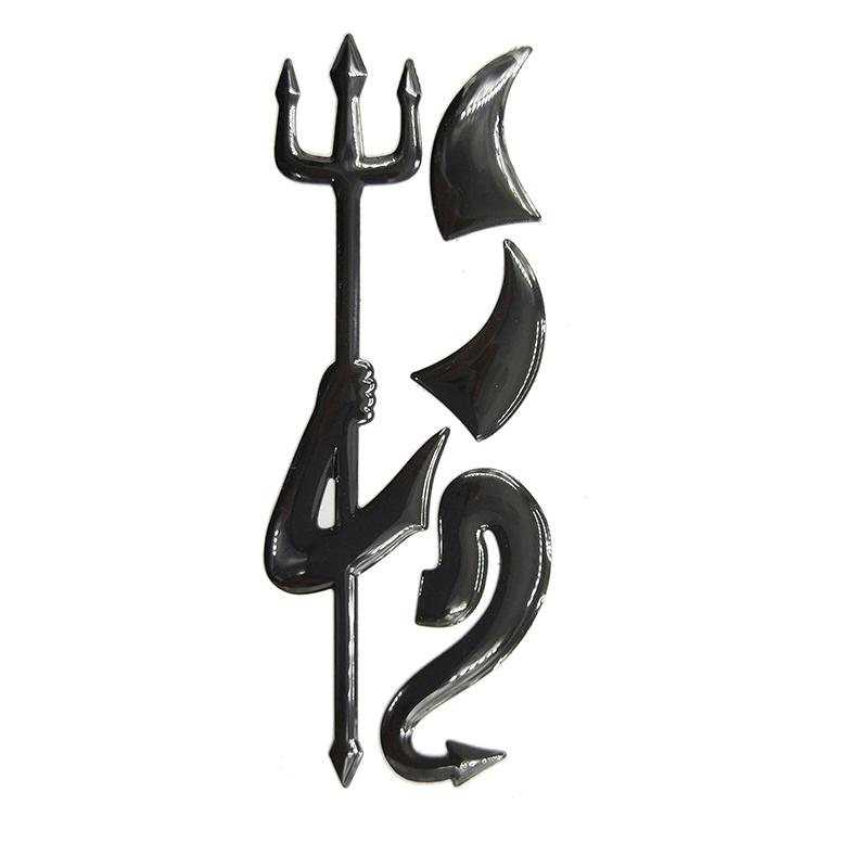 Cool Devil 3D Car Sticker Auto Styling Decoration Decal Soft PVC Chromed Emblem Badge Car Logo Sticker