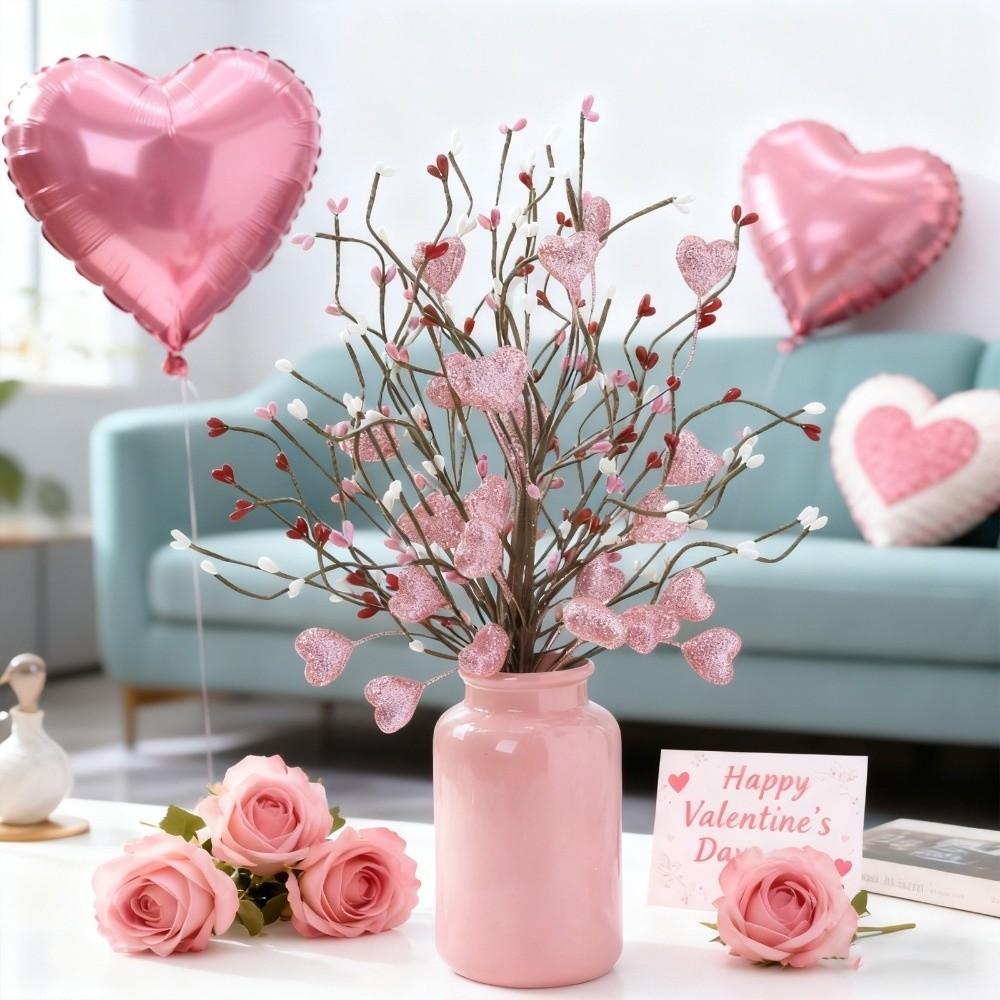 Romantic Heart Bouquet Branch Anti-splash Water Handicraft Artificial Twig Cutting Resin Creative