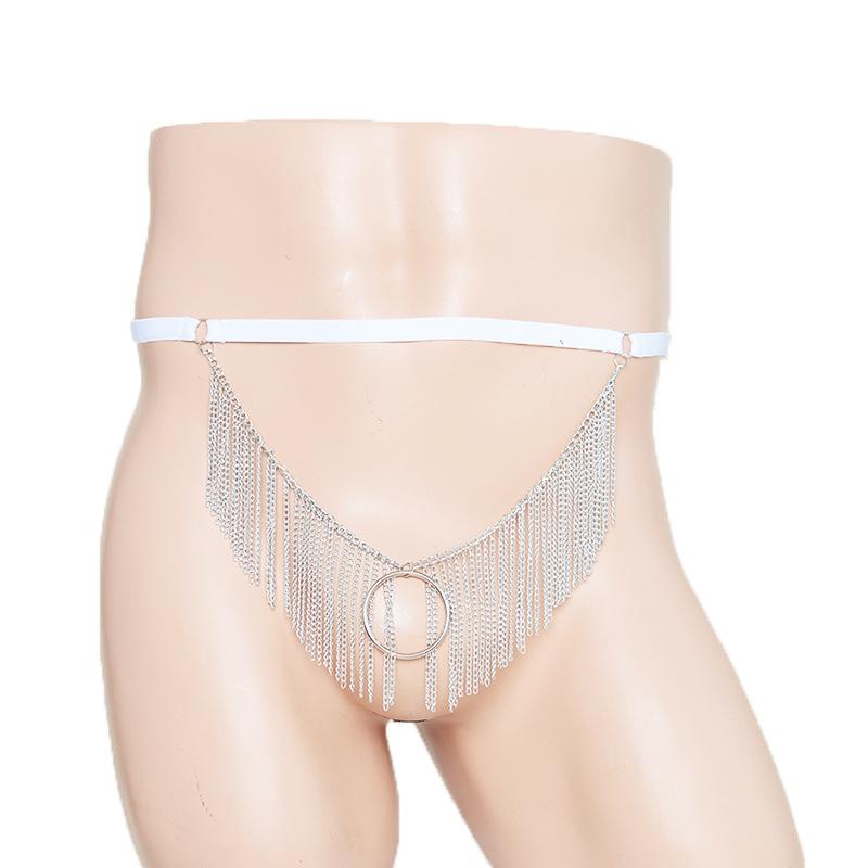 Sexy Dew PP Men's T-pants Sex Panties Sex Chain Hoop Thong Sex Panties