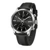 BUREI Brown Leather Date Quartz Simple and Suitable for High School and As a Luxury Gift Men's Watch, Strap, Analog, Display, Movement, Waterproof,