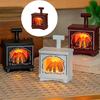 Interactive Miniature Fireplaces LED Light with Realistic Flame Safe for Children Pretend Play Doll House Scene Decoration
