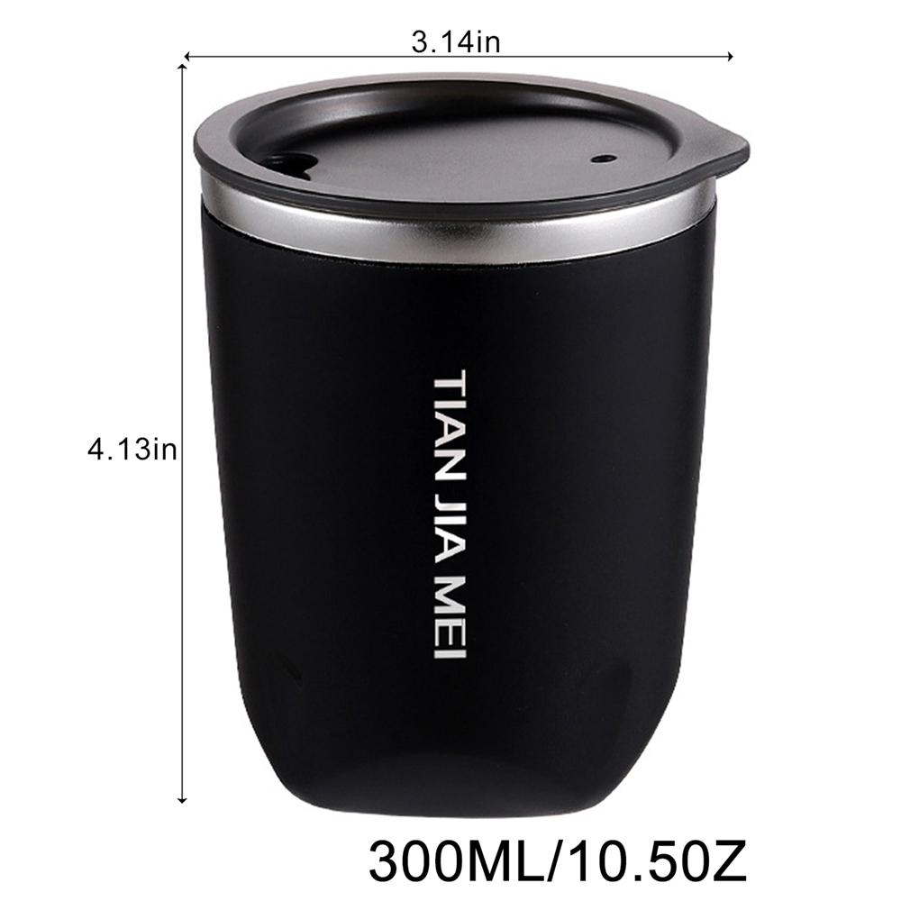 Odolná dvouvrstvá vakuově izolovaná sklenice na studené horké nápoje 300ml izolovaný šálek vody Cestovní hrnek na kávu s víčkem
