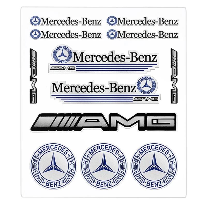

1set Car Badge Sticker Car Decoration Decal For Mercedes Benz W204 W124 W201 W202 W212 W220 W205 GLA CLA Car Accessories gadgets