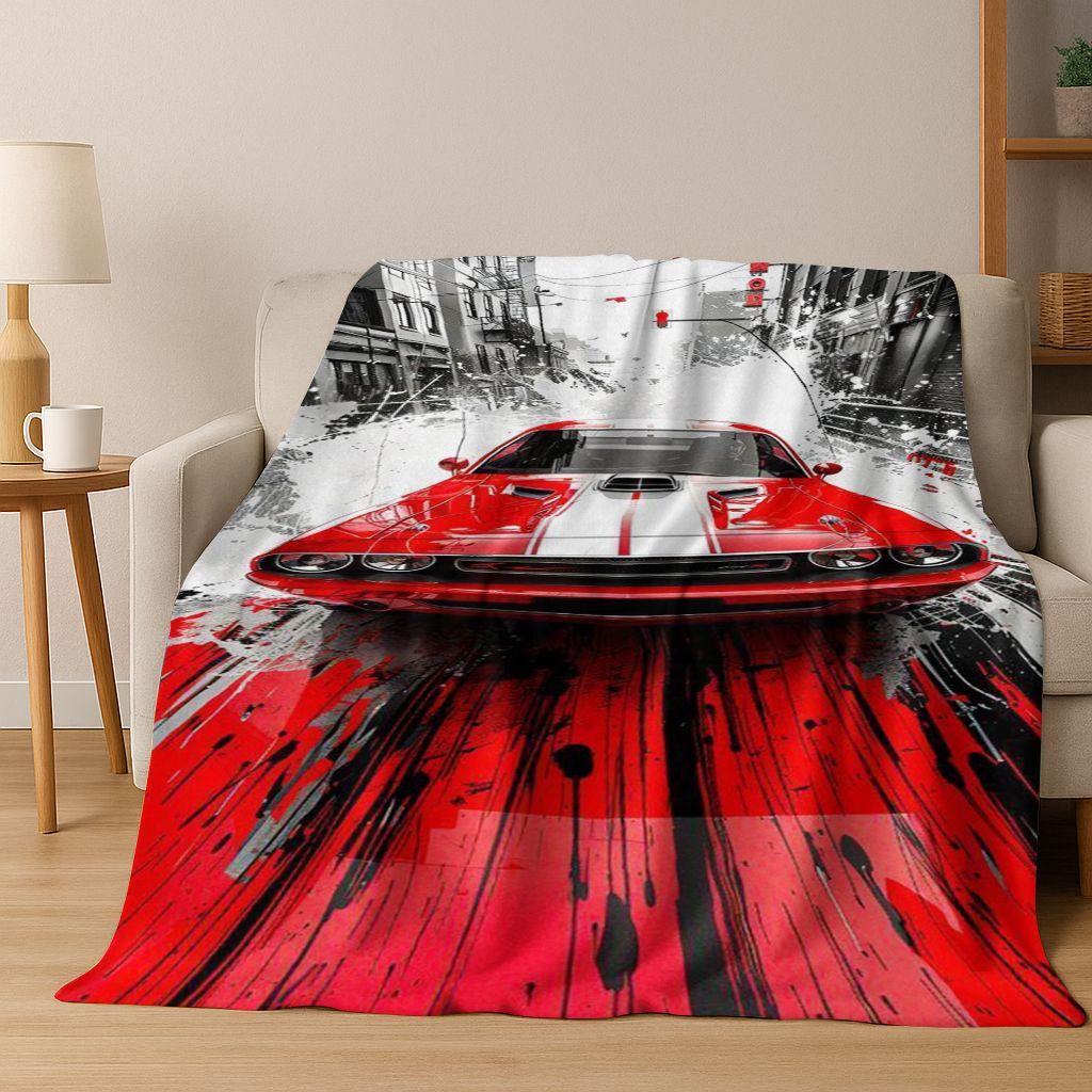 Future Concept Sports Car Racing Bike Art Flannel Blanket,Cozy Soft Throw Blanket for Home Bedroom Bed Sofa Picnic Cover Gift