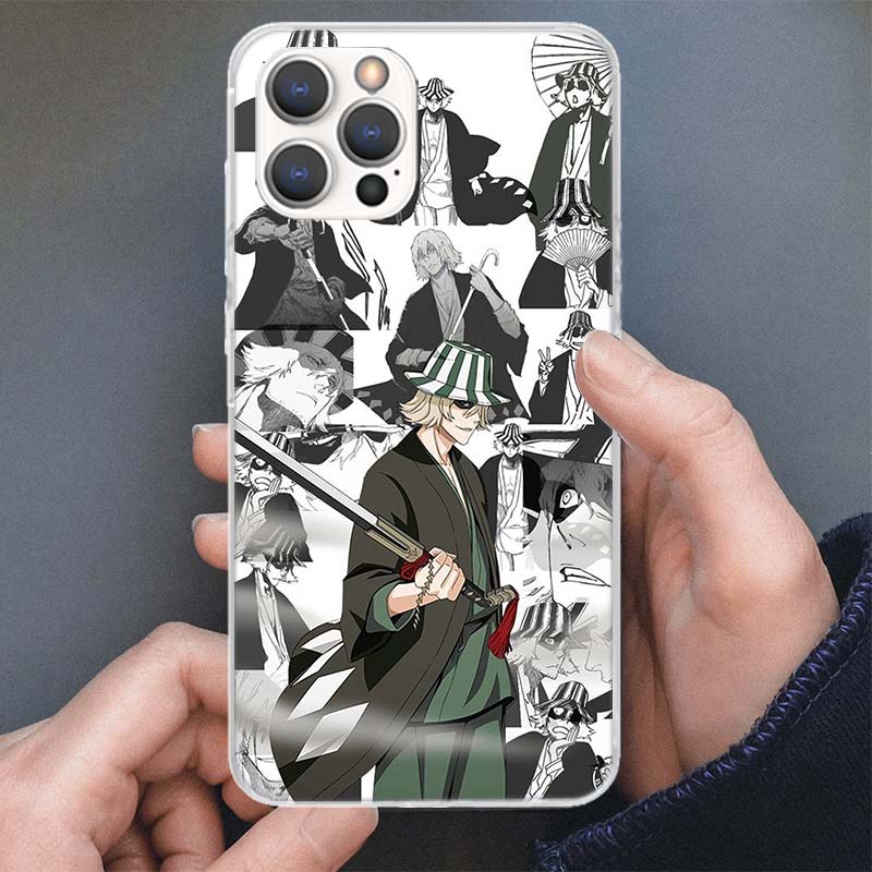 Ichigo Kenpachi Bleach Anime Phone Case For iPhone 17 16 15 14 13 12 11 Pro Max Mini Plus Air 7 SE 8 Soft Silicone Print Shell F