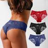 Ladies Sexy  Underwear Mid-Waist Lace Briefs Sexy Panties