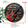 Retro Metall Blechschild Rote Gitarre Musikalisches Zitat Wandkunst Langlebiges Aluminium für Haus Bar Café