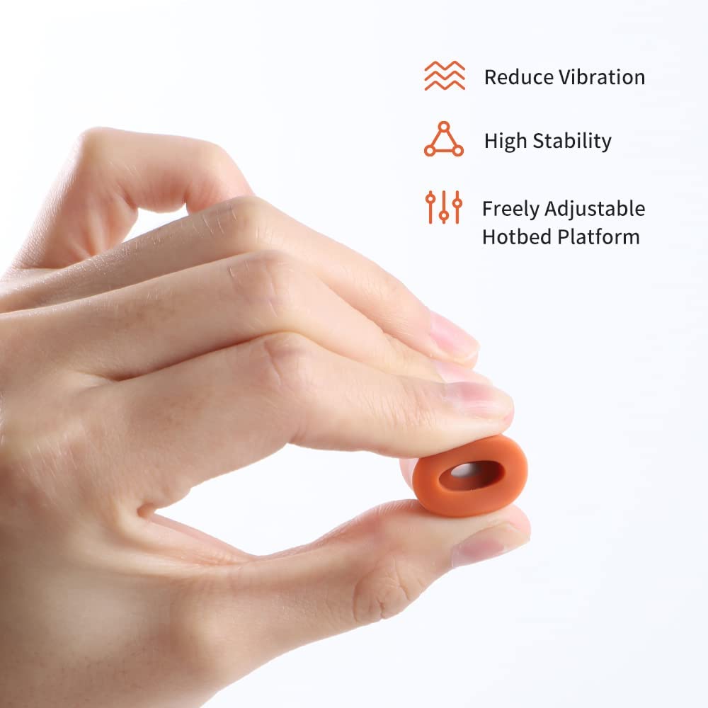 Creality Official 4 PCS Silicone Solid Bed Mounts Heatbed Leveling Silicone Leveling Column Buffer Stable for Ender-3/3Pro/3V2