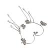 Butterfly Tassel Style Zircon Earrings for Women Girls No Piercing Butterfly Flower Tassel Long