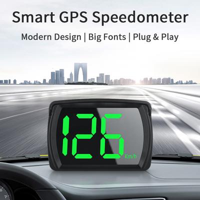 Velocímetro GPS 2,8 polegadas Acessórios para carro Head-Up Display para carro Caminhão Ônibus Plug and Play Fonte grande Digital