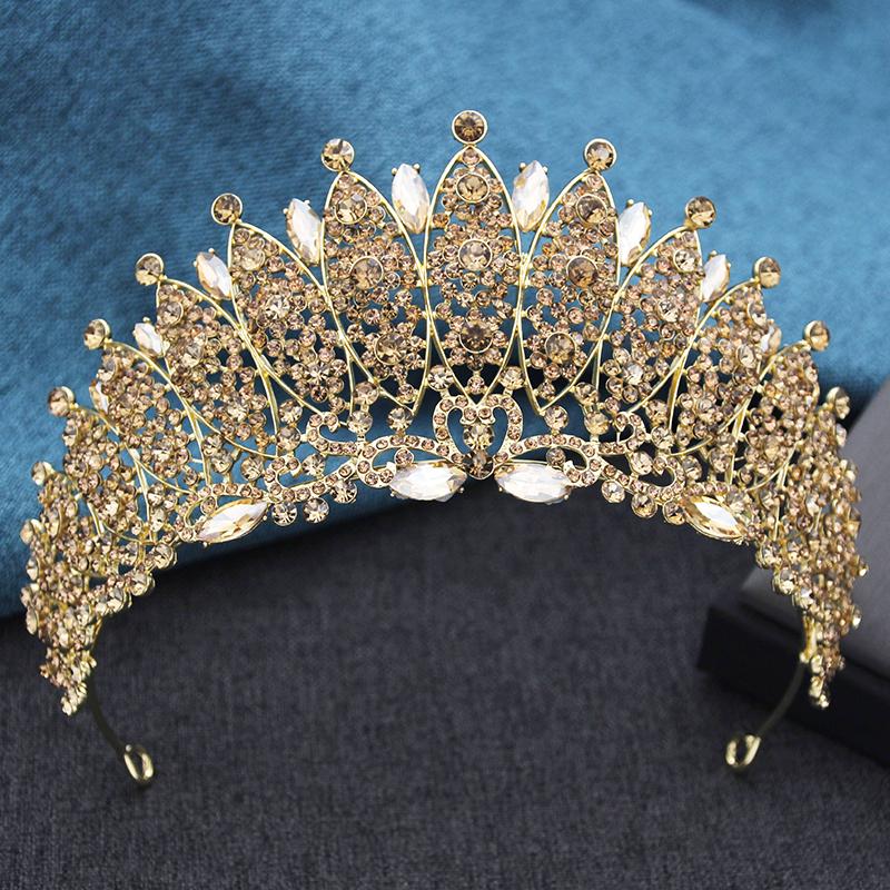 Luxury Rhinestone Tiara for Bride Tiaras and Crowns Party Pageant Wedding Crown Hair Jewelry Headbands Costume Accessories