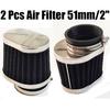 2X 51mm Air Intake Filter Cleaner Pod Universal Car Motorcycle Air Filter 2 Inch