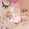 Unicorn Cake Topper Kit Cloud Rainbow Balloon Happy Birthday Banner Cake Decoration For Boy Girl Kid Birthday