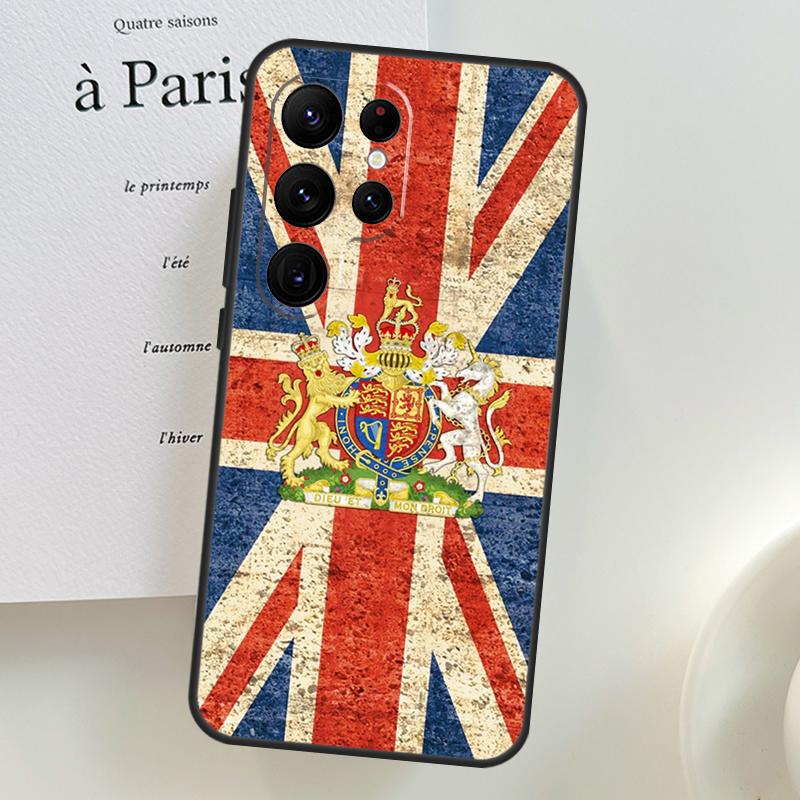 England British UK Union Jack Flag Phone Case For Samsung Galaxy S22 Ultra S21 S20 FE S9 S10 Plus Note 10 20 S23 Ultra Cover