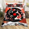 Japanese Samurai Duvet Cover Pillowcase 3D Pattern Sakura Mount Fuji Bedding Set Adult Bedroom Decoration Single Double Large