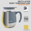 500ML Coffee Cup with Lid Water Cup Portable Thermal Cup  Heat Insulation
