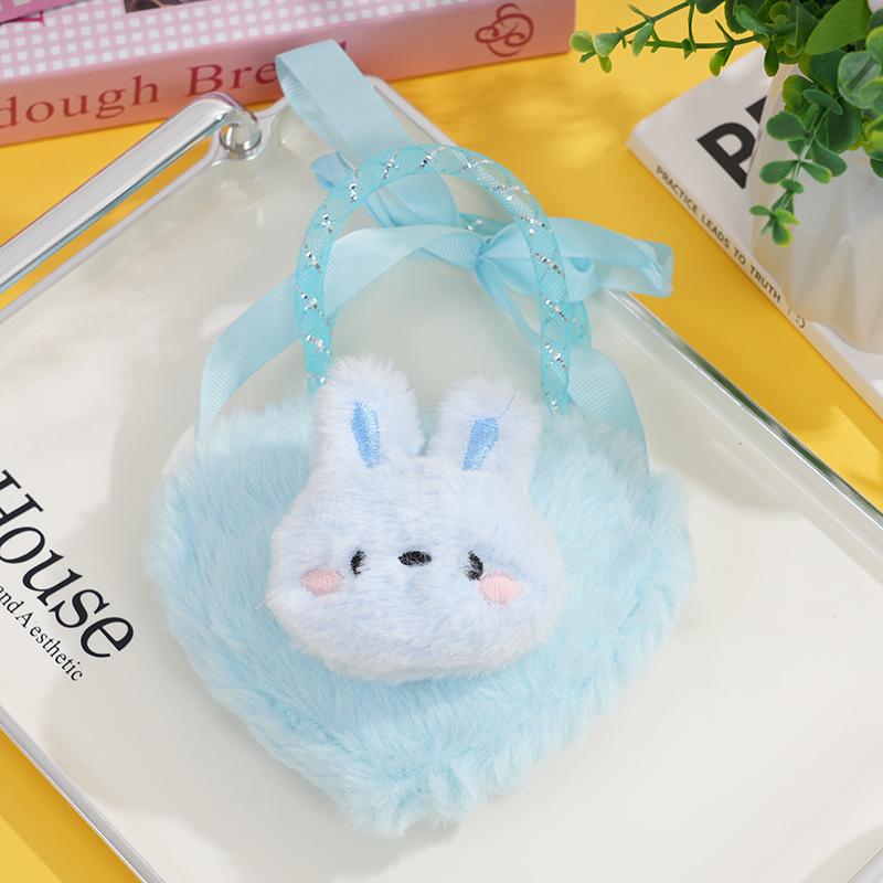 

Adorable Bunny Plush Coin Purse & Mini Children s Heart-Shaped Backpack Crossbody Bag