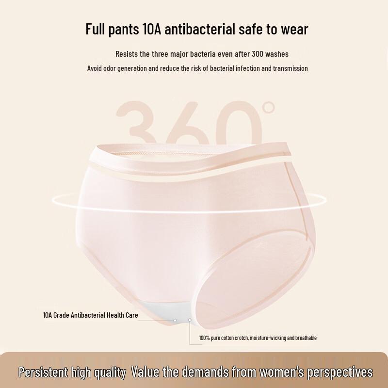 Women's Modal Cotton Antibacterial Seamless Underwear 4-Pack