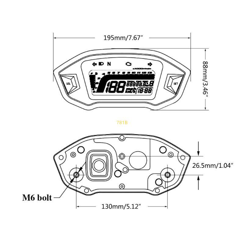 Motorcycle Speedometer Gauges Universal Motorcycle Speedometer Tachometer 195mm