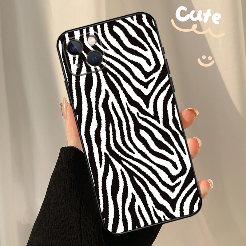 Animal Pattern Zebra Print Phone Case For iPhone 17 Pro Max 11 14 15 16 Pro Max Plus 13 12 mini 16e 17 Air Back Cover