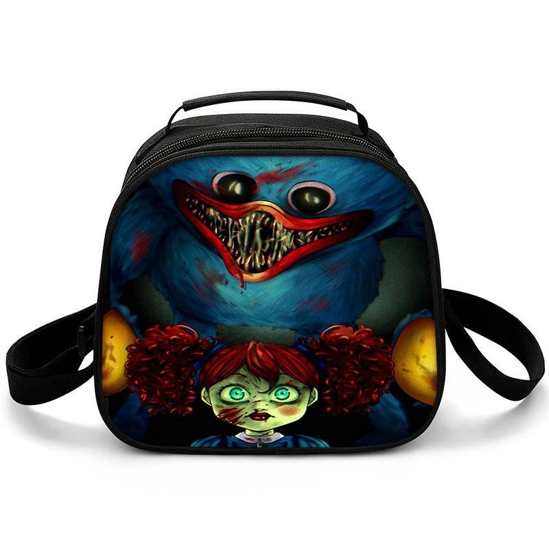 

Playtime Cartoon Poppy Round Trendy Durable Lunch Bag Adorable Portable Design StyleA