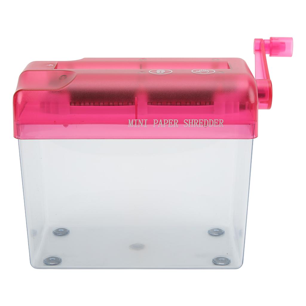 Ruční skartovač, průhledný, ztlumený, kompaktní, protiskluzový, mini skartovač pro kancelářskou školu