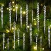 Crystal Clear Christmas Tree Ornaments Icicle Decorations For Holiday & Winter Party Decor Holiday Decorations
