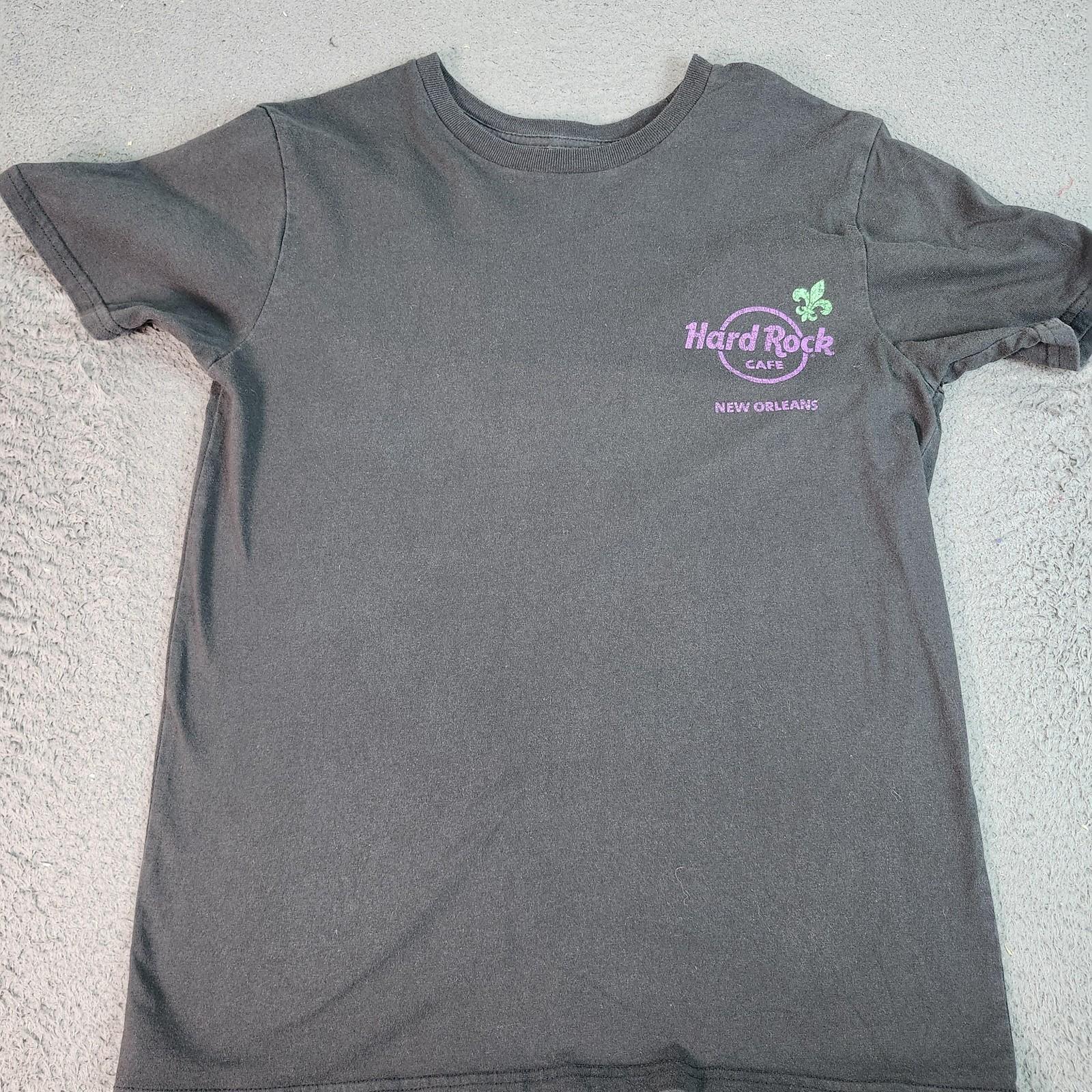 Hard Rock Cafe New Orleans Shirt Mens Medium Black Mardi Gras Graphic Music Tee Unisex T-Shirt XXL