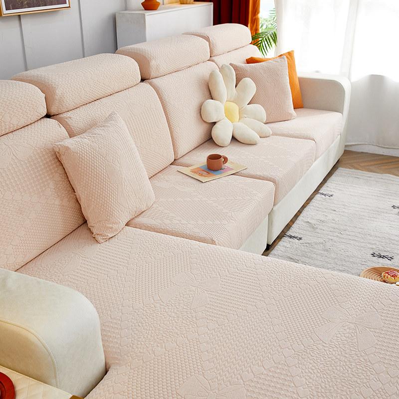 Hochelastischer Samt Sofasitzkissenbezug Kissen Couch Staubschutz Überwurf Möbel Schutz für Haustiere Kinder