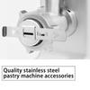 Praktický díl mlýnku na maso Nerezová tryska Příslušenství na sušenky Kovová textura Vhodné pro použití s různými mixéry