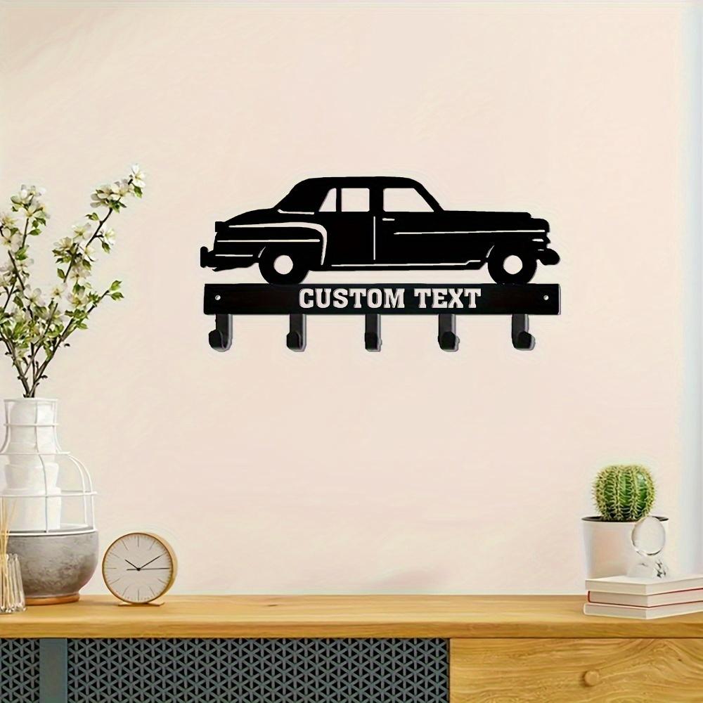Custom Metal Wall Hooks Retro Car Shape Set Key Holder Garage Decor
