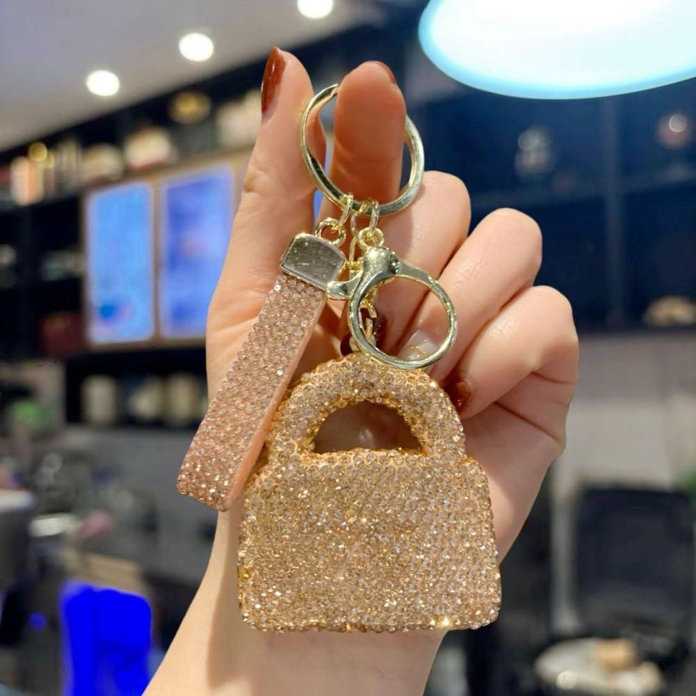 Crystal Mini Handbag Keychain Sparkling Sparkly Keychain High-End Car Key Ring  Keychain Gift
