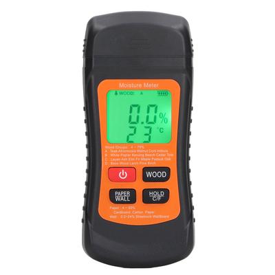Holzfeuchtemessgerät LCD-Anzeige Handheld Multifunktional Doppelschutz Feuchtigkeitsmesser für