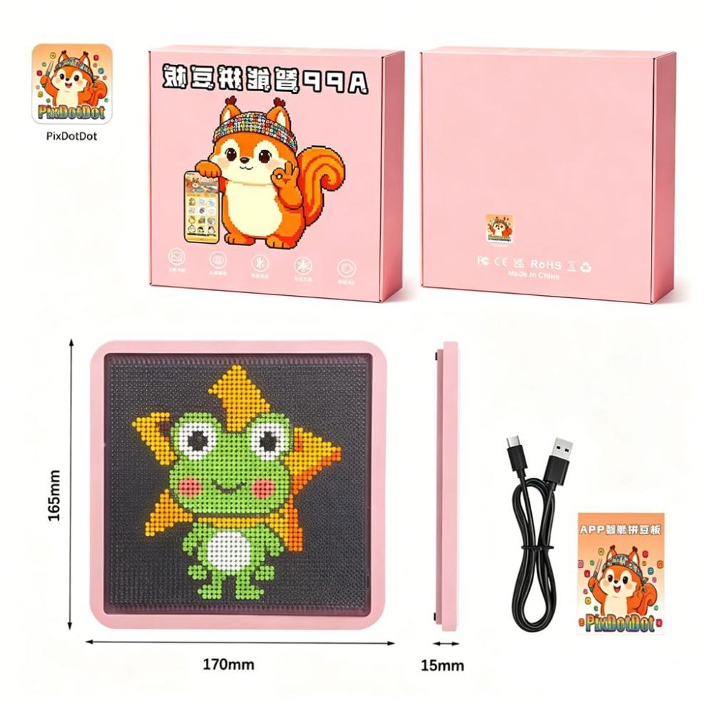 Square Shape Fuse Beads Pegboard App Controlled USB Powered LED Fuse Beads Board Heat Resistant 2.6mm Beads Ironing Beads Board
