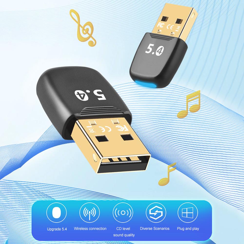3/5Pcs USB Bluetooth-Compatible 5.4 Adapter Audio Transmitter Receiver Driver Free Wireless BT 5.4 Dongle Adapter for PC Laptop