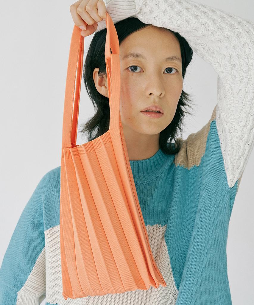 Pleatsmama Mini Shoulder Bag Peach