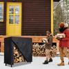 Wood Covers For Firewood Oxford Fabric Firewood Rack Cover Heavy Duty Log Rack Cover Weather Resistant Adjustable Outdoor
