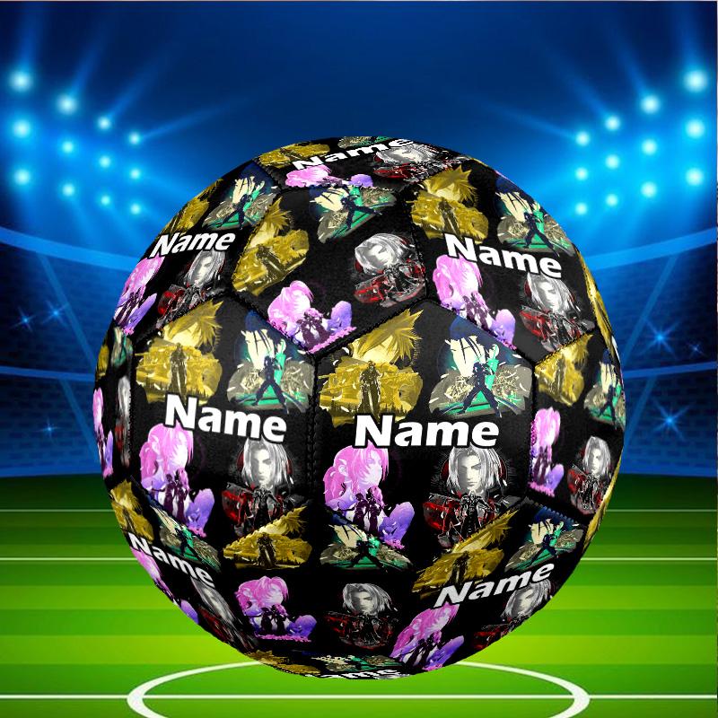 Custom Name Personalized Final Fantasy Print Size 5 Soccer Ball Training & Match Football, for Team, Kicking, Gift for Football