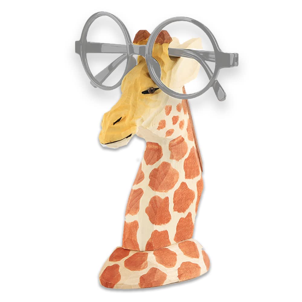 Nicheez Cute Wooden Eyeglass Stand Animal-Shaped (Giraffe)