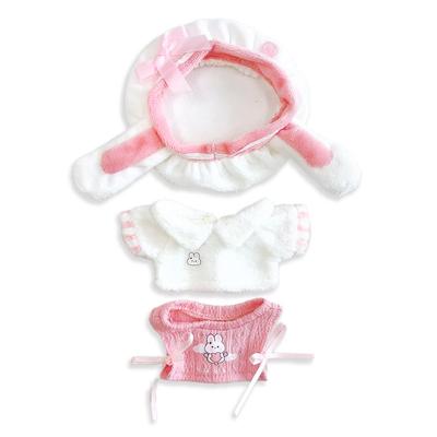 Conjunto de Orelhas Cor-de-Rosa e Colete para Boneco de Pelúcia Kigurumi Otaku de 10cm Kpopdoll Fantasia Boina, Camisa, Brinquedo, Acessórios, Atividades, Mascote, [Usado]