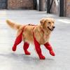 Verstellbare Hundegeschirr-Stiefel Wasserdichte Hunderegenstiefel Verschleißfeste Outdoor-Hundeschuhe Wandern