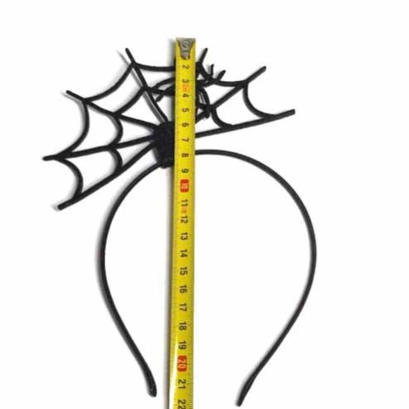 Zestaw kostiumu czarownicy: Opaska na Halloween z kapeluszem i klipsami do włosów - Materiałowe rekwizyty cosplay dla kobiet na imprezę, maskaradę