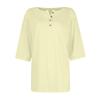 Top da donna casual a manica 3/4 con colletto button-down per uso quotidiano