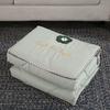 YEKEROLAN Freesia Embroidered Cushion Blanket