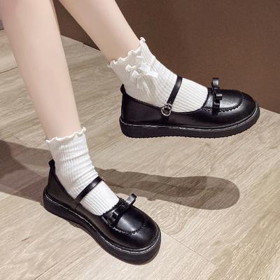 Cute Bow Mary Jane Small Leather Shoes Female Korean Version Versatile Soft Girl Lolita Borrowing Shoes Summer