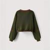 Women's V-Neck Long Sleeve Buttoned Pocket Sweater Top