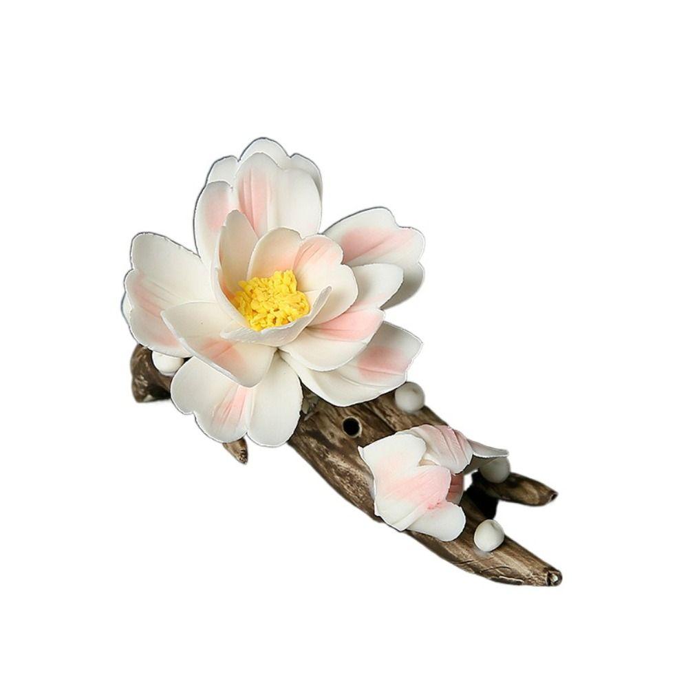 Ceramics Writing Brush Stand Flower Shape Aromatherapy Base Gift Tea Table Oraments  Offices
