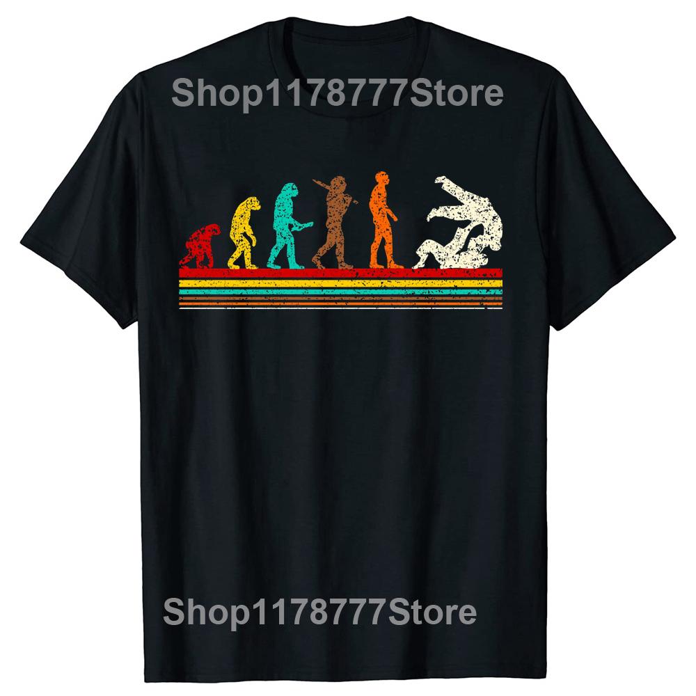 Evolution Judo Retro Martial Arts Jiujitsu Gift Holiday Xmas Classic T Shirts Summer Graphic Cotton Streetwear Gifts Tshirt